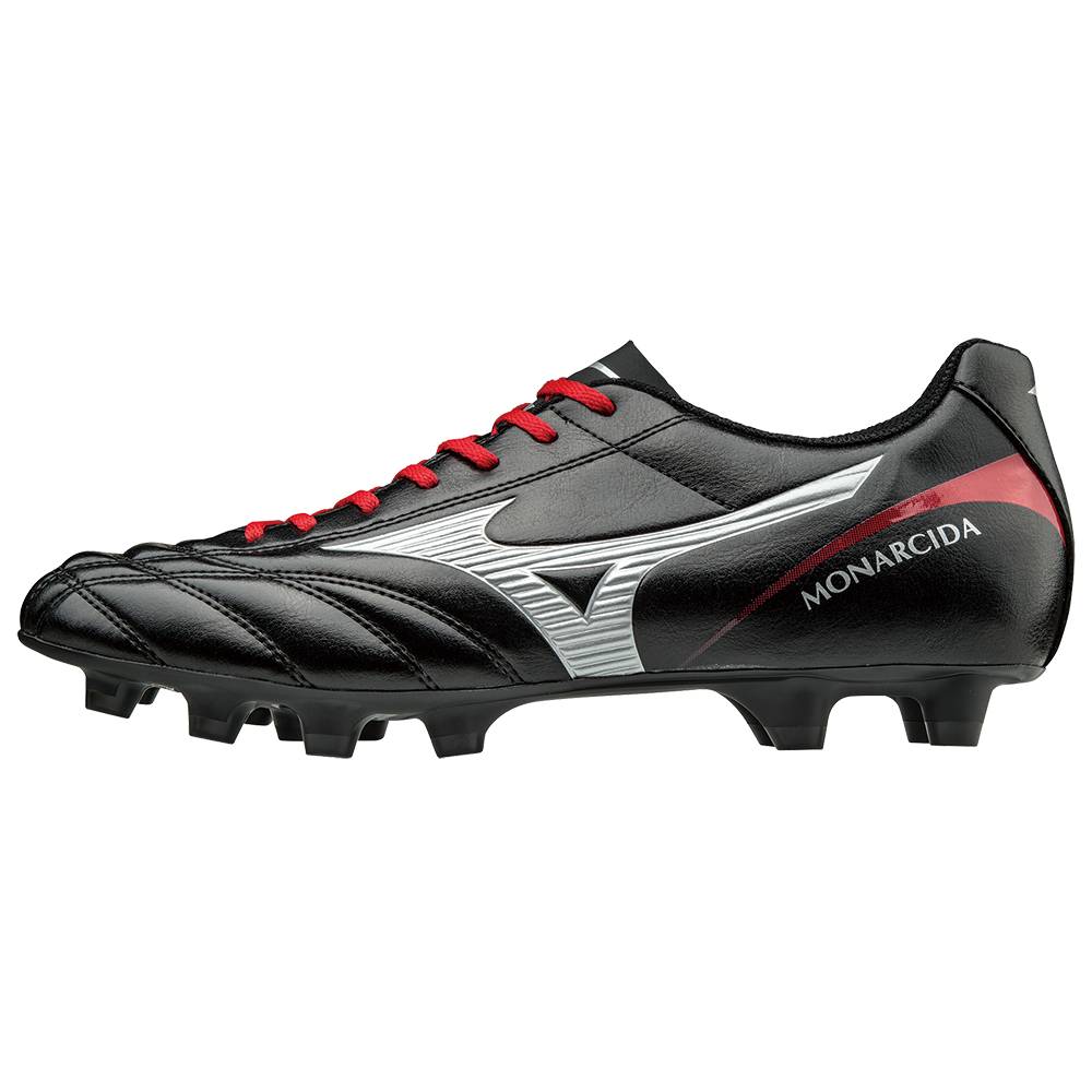 Mens Mizuno Monarcida 2 FS MD Soccer Cleats Black/Silver Philippines (UGFLIS108)